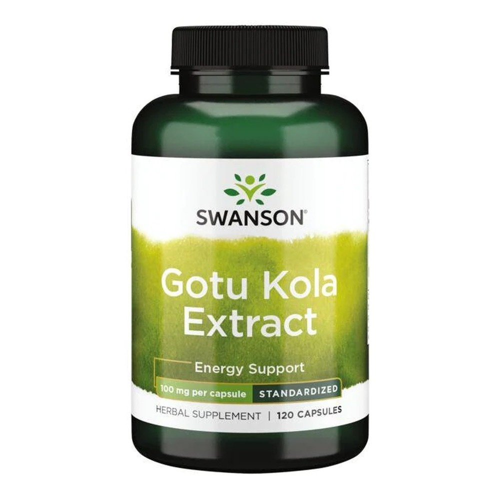 Swanson Gotu Kola Extract 100mg Wspomaga Układ Nerwowy i Krwionośny 120 Kapsułek