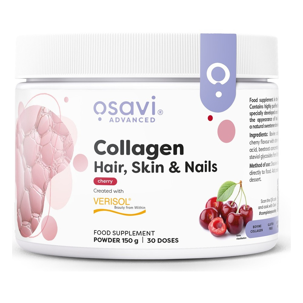 Osavi Collagen Peptides Collagen Hair Skin and Nails Cherry 150g
