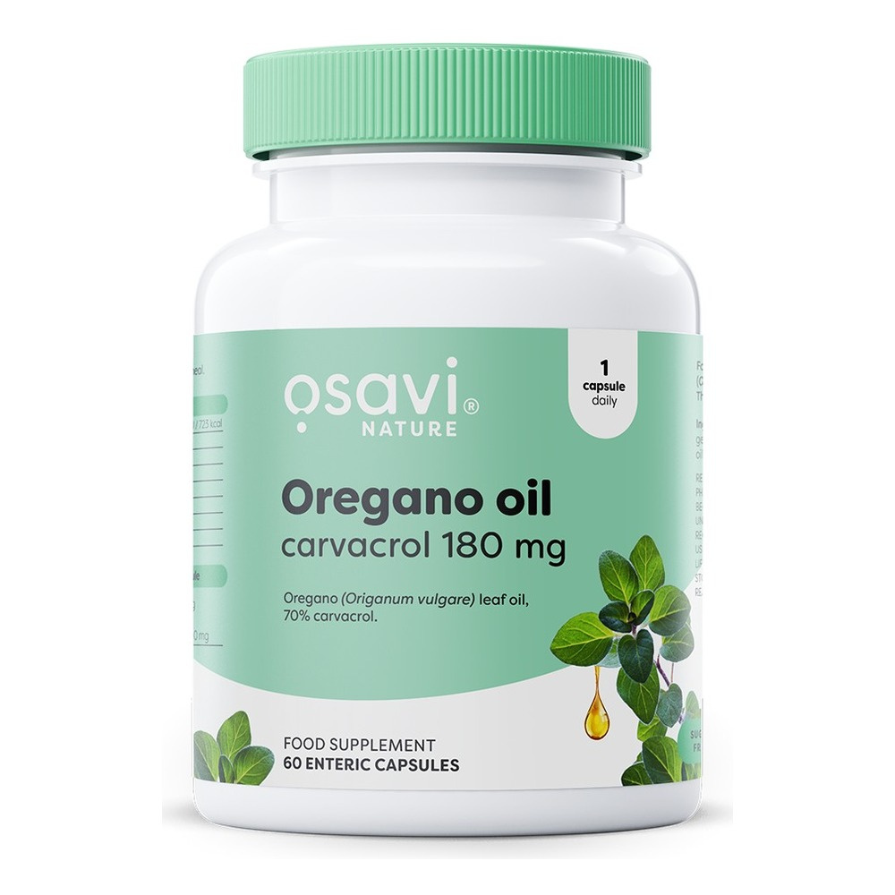 Osavi Olejek z Oregano Karwakrol 180mg 60 kapsułek dojelitowych na odporność
