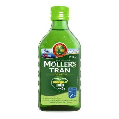Möller's Norwegian Cod Liver Oil Omega-3 + Vitamin D3 Apple 250ml