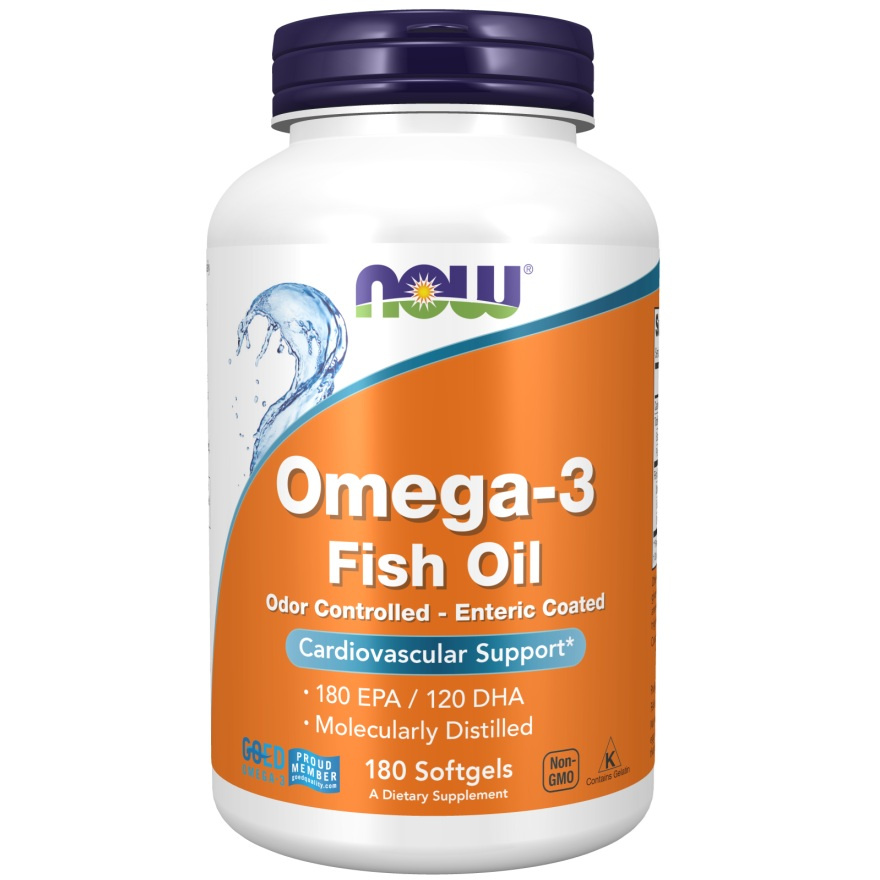 Now Foods Omega-3 Enteric Coated 180 Kapsułek