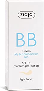 Ziaja BB Aktywny Krem na Niedoskonałości dla Skóry Tłustej i Mieszanej SPF15 Odcień Jasny 50ml