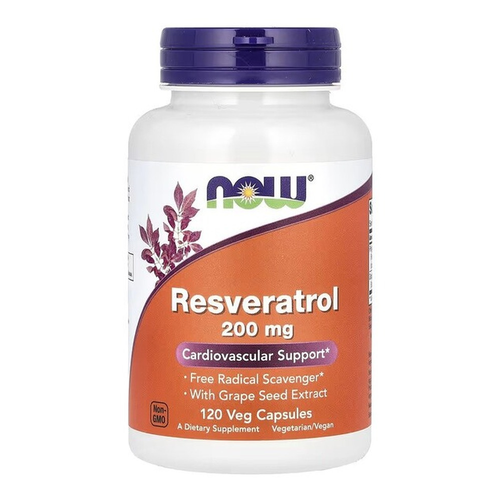 Natural Resveratrol with Red Wine Extract, 200mg - 120 vcaps