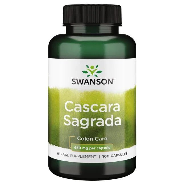 Swanson Cascara Sagrada 450mg Wspomaga Funkcjonowanie Jelit 100 Kapsułek