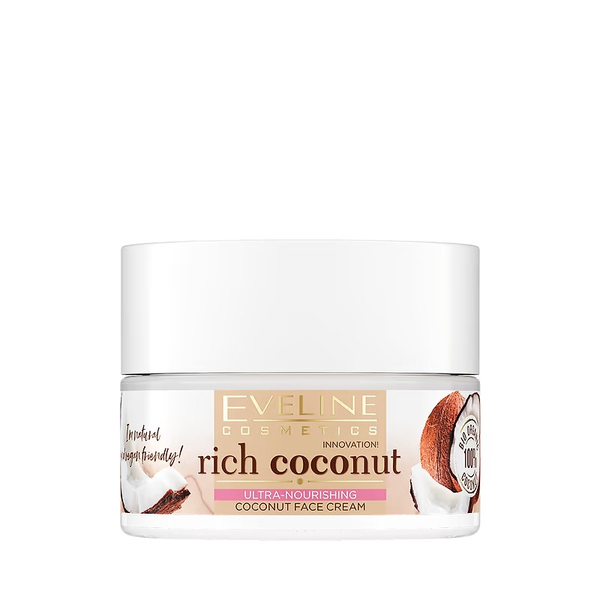 Eveline Rich Coconut Ultra Odżywczy Krem do Twarzy do Skóry Suchej i Wrażliwej 50ml