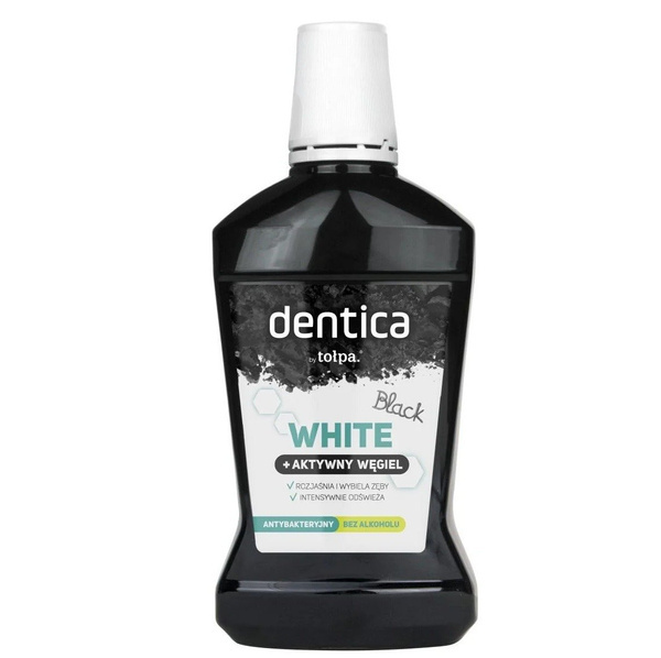 Tolpa Dentica By Black White Oral Care Mouthwash Whitening and Antibacterial 500ml