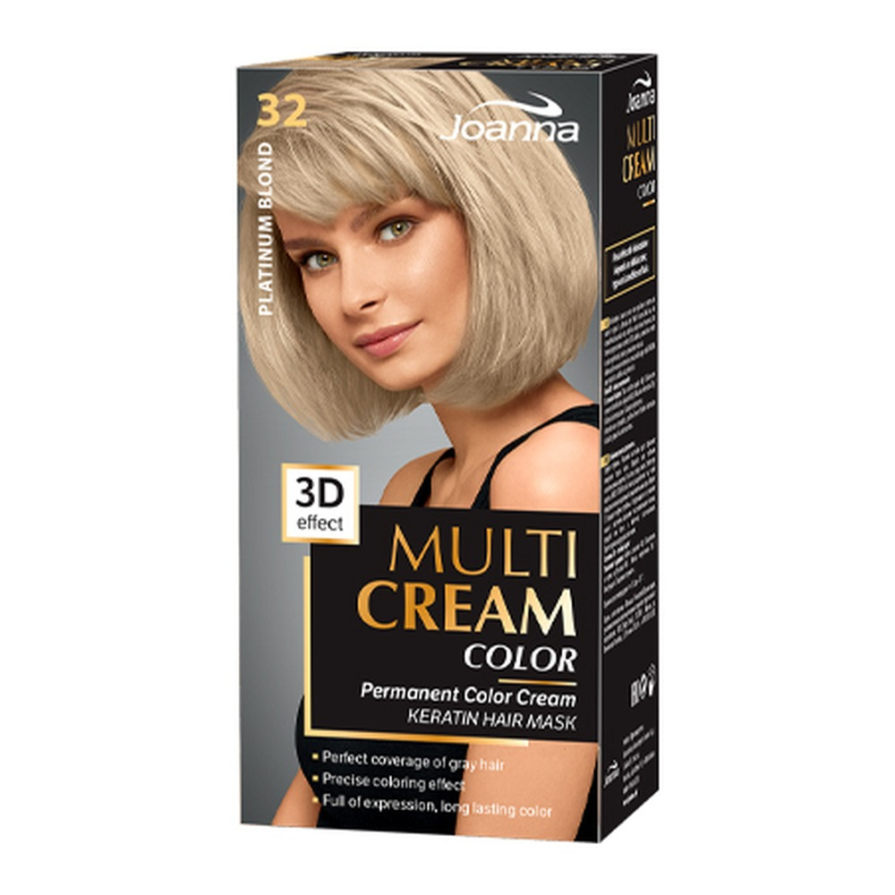 Joanna Multi Color Cream 3D Effect Farba do Włosów Nr 32 Platynowy Blond 1 Sztuka