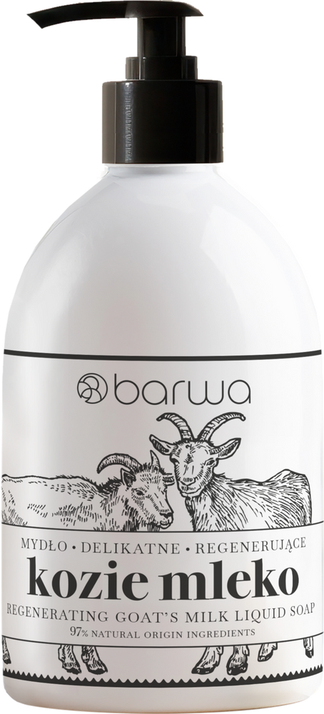 Barwa Pure Calm Goat Milk Regenerating Liquid Soap for Sensitive and Dry Skin 450ml