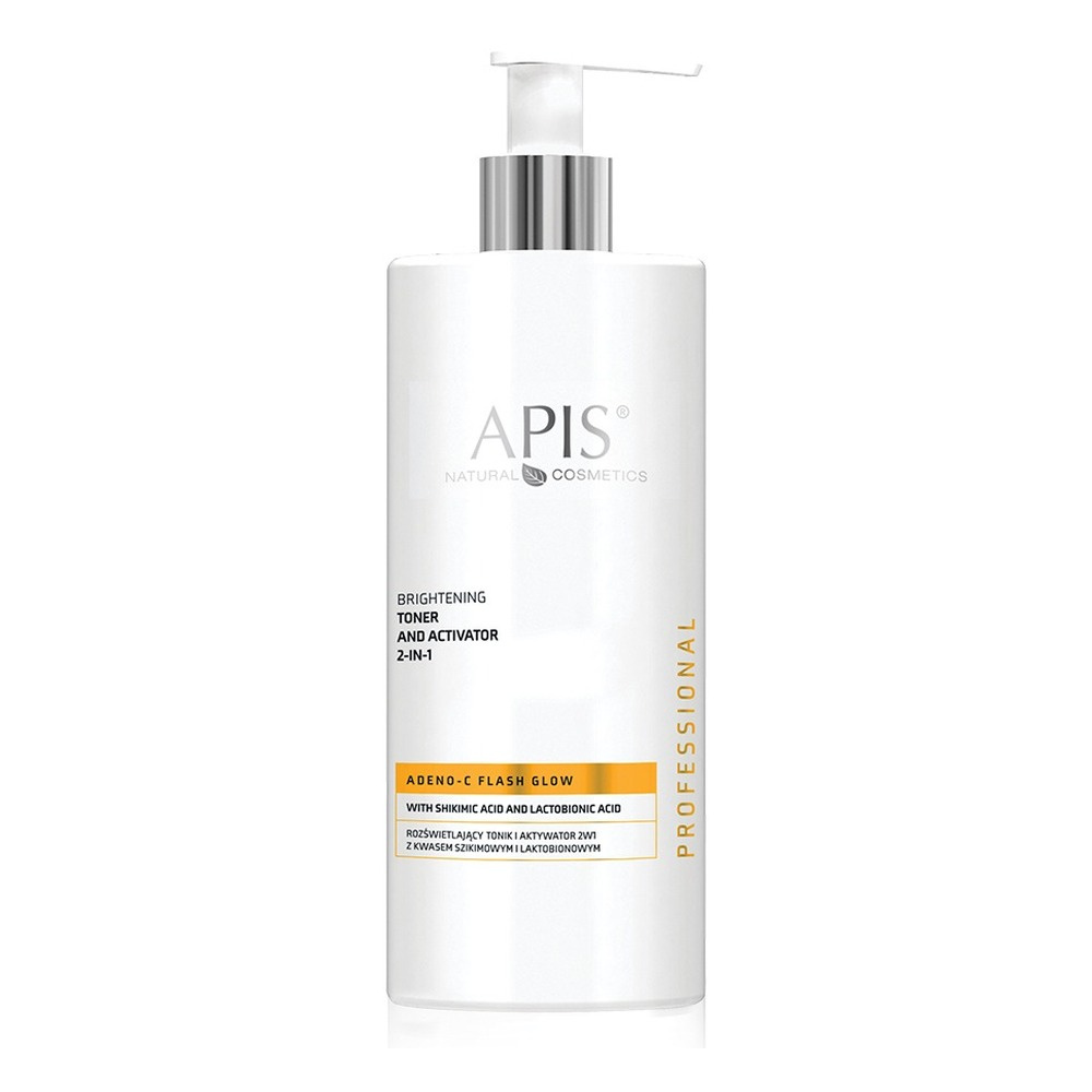 Apis Professional Adeno-C Flash Glow 2w1 Rozjaśniający Tonik i Aktywator 500ml