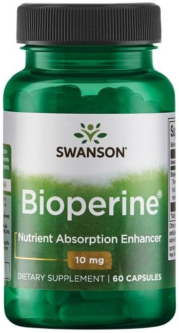 Swanson Bioperine 10mg Supports Metabolism 60 Capsules