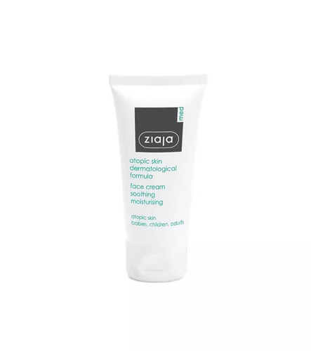Ziaja Med Atopic Skin AZS Dermatological Treatment Moisturizing Face Cream for Atopic Skin of Babies, Children and Adults 50ml