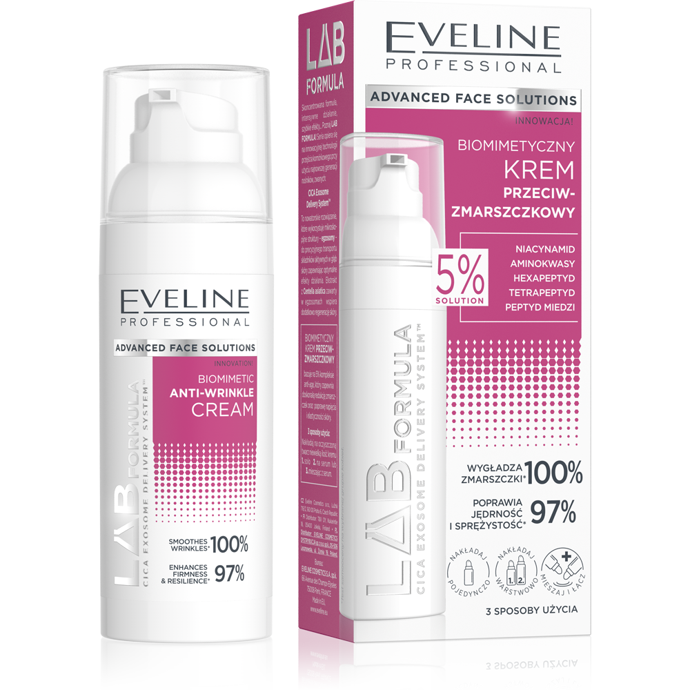 Eveline Lab Formula Biomimetic Anti-Wrinkle Day and Night Cream 50ml