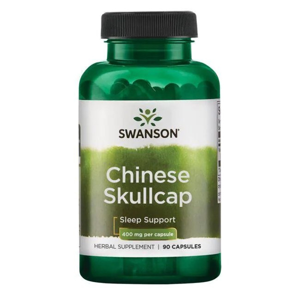 Swanson Chinese Skullcap 400mg Tarczyca Bajkalska Wspomaga Odporność i Stany Przygnębienia 90 Kapsułek