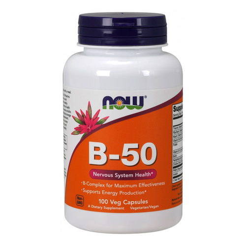 Now Foods Vitamin B-50 Wspiera Układ Nerwowy 100 Kapsułek