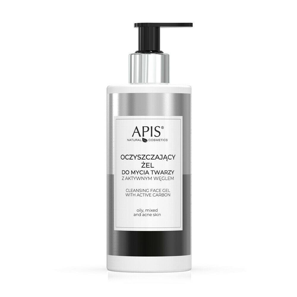 Apis Home TerApis Cleansing Face Gel with Active Carbon for Oily and Combination Skin 300ml