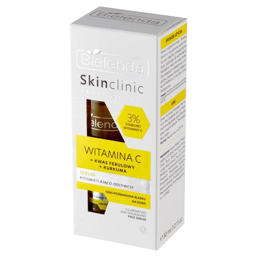 Bielenda Skin Clinic Professional Witamina C Serum Rozświetlająco-Odżywcze na Dzień dla Skóry Pozbawionej Blasku 30ml