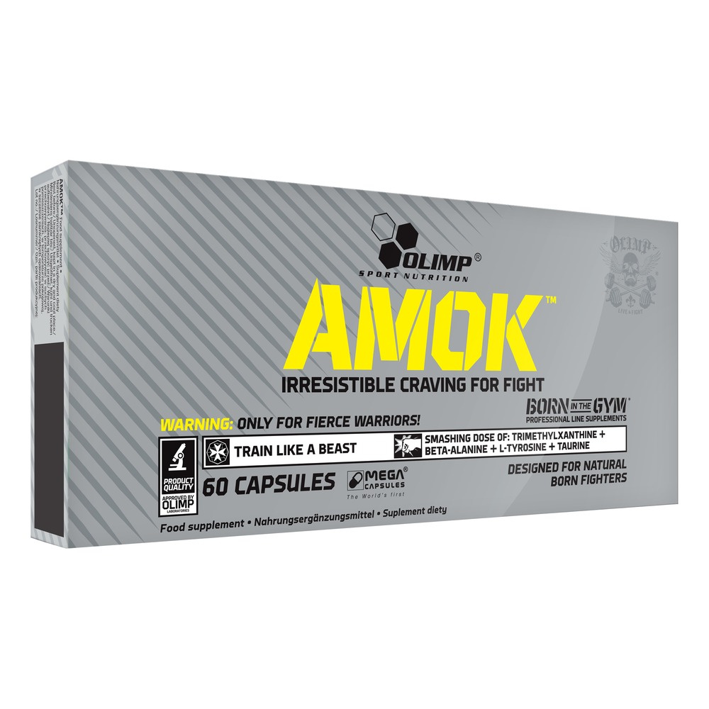 Olimp Nutrition Amok Pre-workout Supplement for Energy and Motivation 60 caps