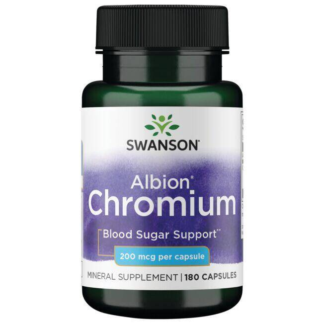 Swanson Albion Chelated Chromium 200mcg 180 Capsules