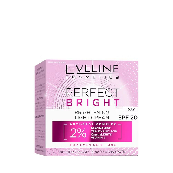 Eveline Perfect Bright Brightening Light Day Cream with SPF20 for Gray Skin with Discoloration 50ml