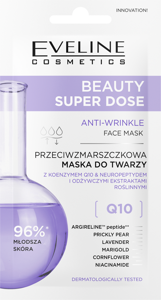 Eveline Beauty Super Dose Anti-Wrinkle Face Mask Q10 8ml