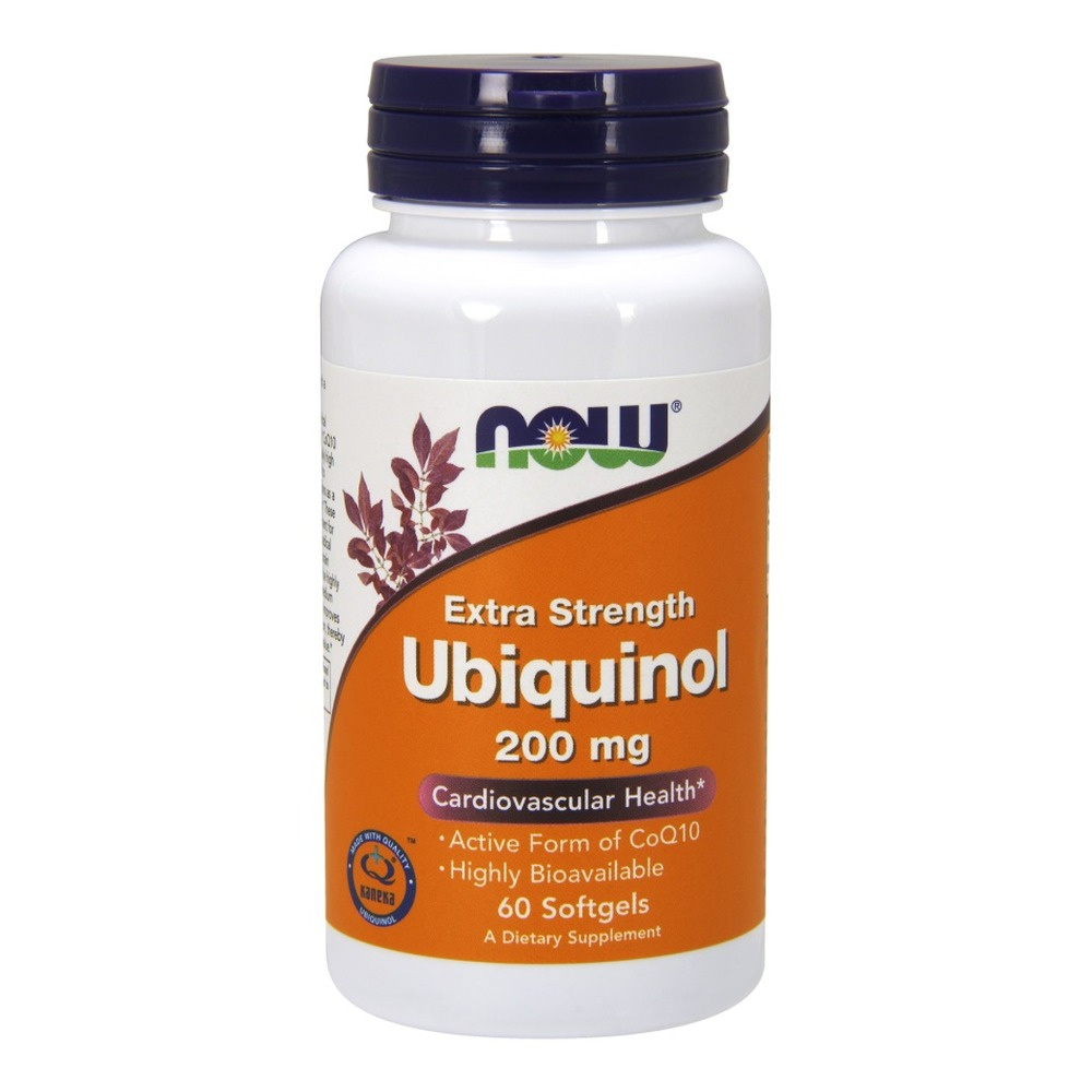 NOW Foods Ubiquinol 200mg Active Form of CoQ10 for Energy Support 60 Softgels