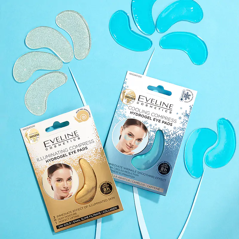 Eveline Złote Rozświetlające i Nawilżające Płatki Żelowe pod Oczy w Kompresie 3w1
