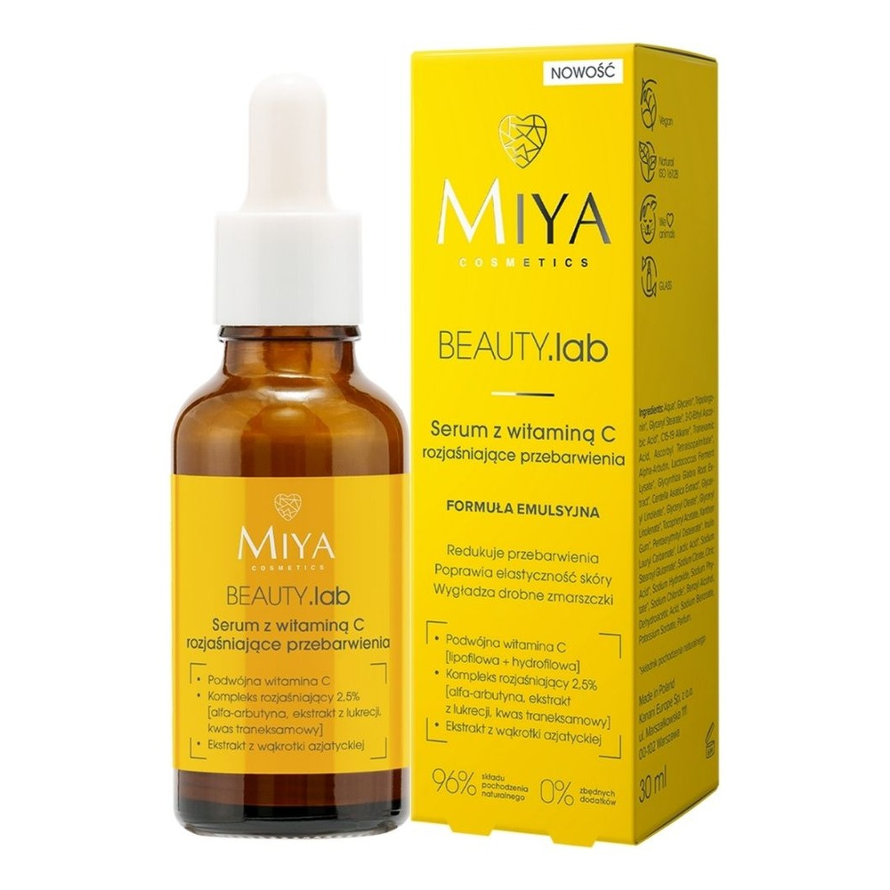 Miya BEAUTY.Lab Serum z Witaminą C Rozjaśniające Przebarwienia 30ml