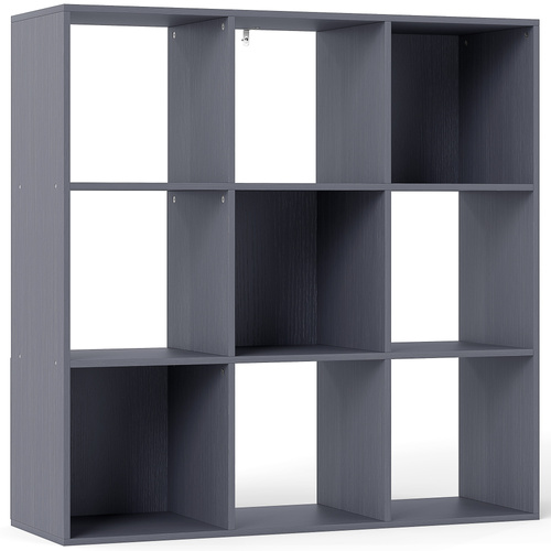 HOMCOM Nine-Cube Storage Shelf - Grey