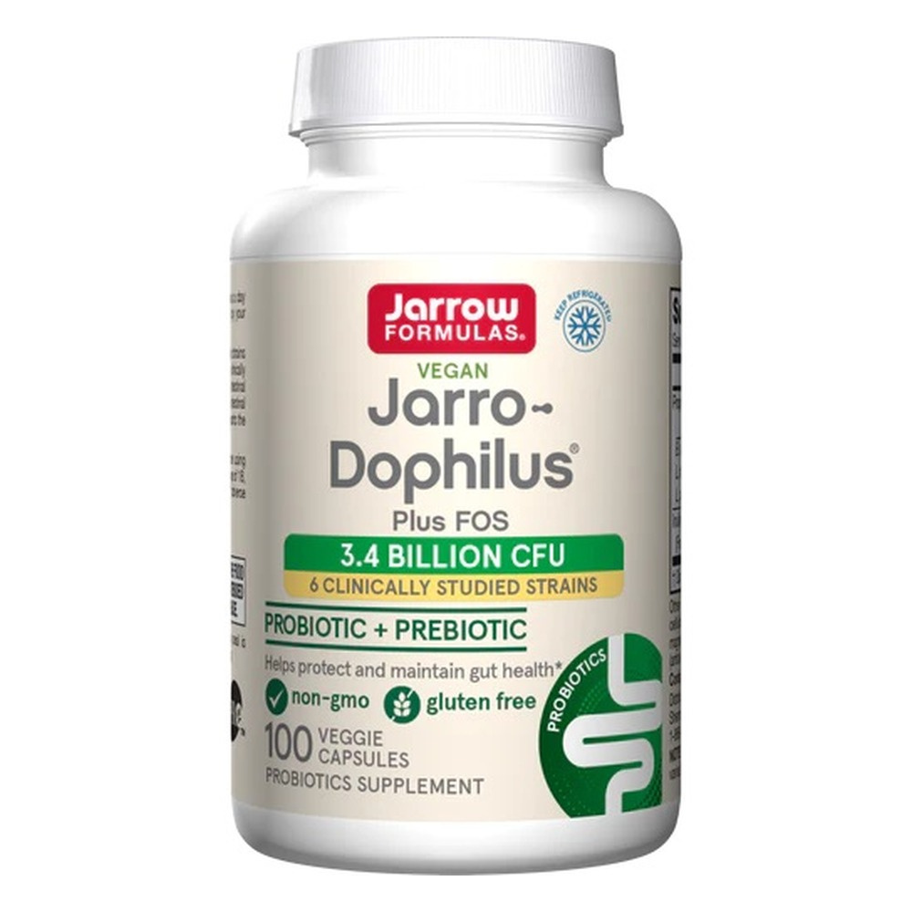 Jarrow Formulas Jarro-Dophilus FOS Synbiotyk na Zdrowie Jelit i Odporność 100 Kapsułek