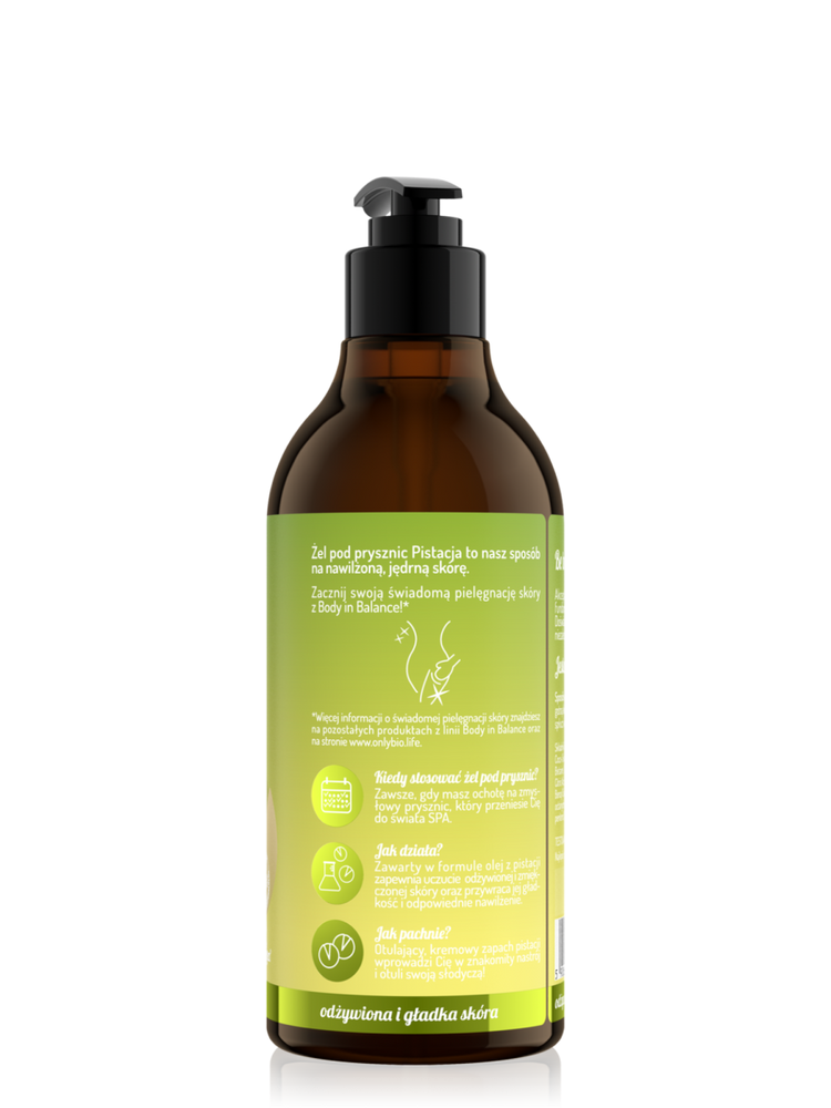 OnlyBio Body in Balance Oczyszczający Nawilżający Żel pod Prysznic Pistacja 400ml