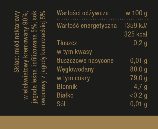 Bona Miód z Jagodą Leśną Naturalny Pyszny Smak 245g
