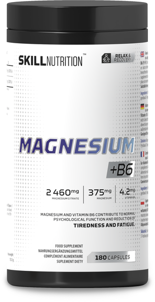 Skill Nutrition Magnesium + B6 180 caps for nervous system and energy