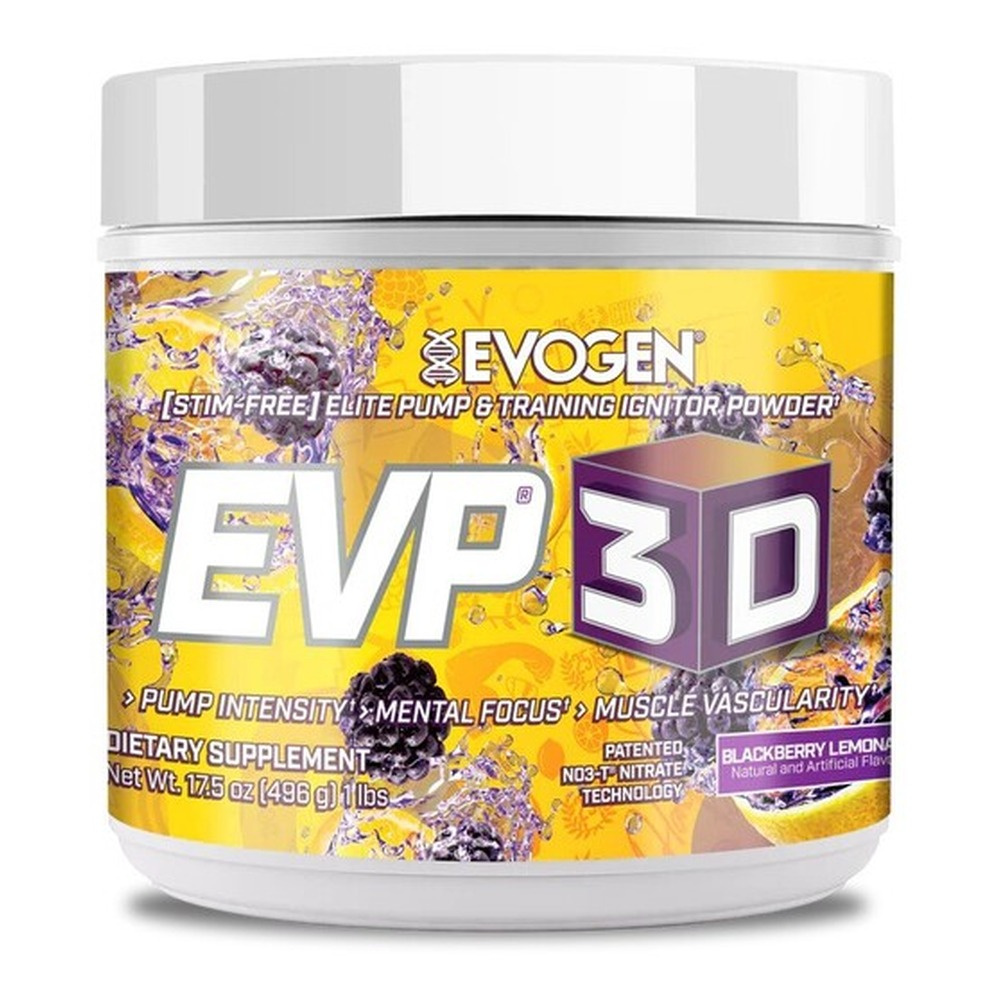 Evogen EVP 3D Stimulant-Free Pre-Workout, Blackberry Lemonade 496g