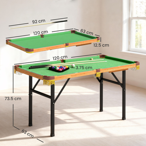 SPORTNOW 4FT Mini Folding Pool Billiards Table