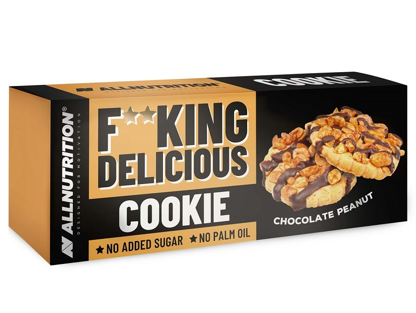 Allnutrition Fitking Delicious Cookie Chocolate Peanut Kruche Ciasteczka z Kawałkami Orzechów 150g