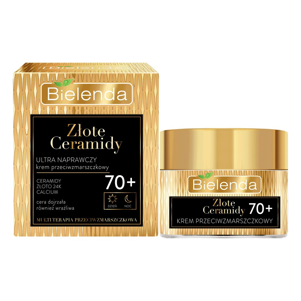 Bielenda Złote Ceramidy Ultra Naprawczy Krem Przeciwzmarszczkowy 70+ na Dzień i Noc 50ml