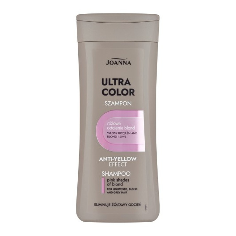 Joanna Ultra Color System Szampon Różowy do Włosów Blond Rozjaśnionych i Siwych 200ml