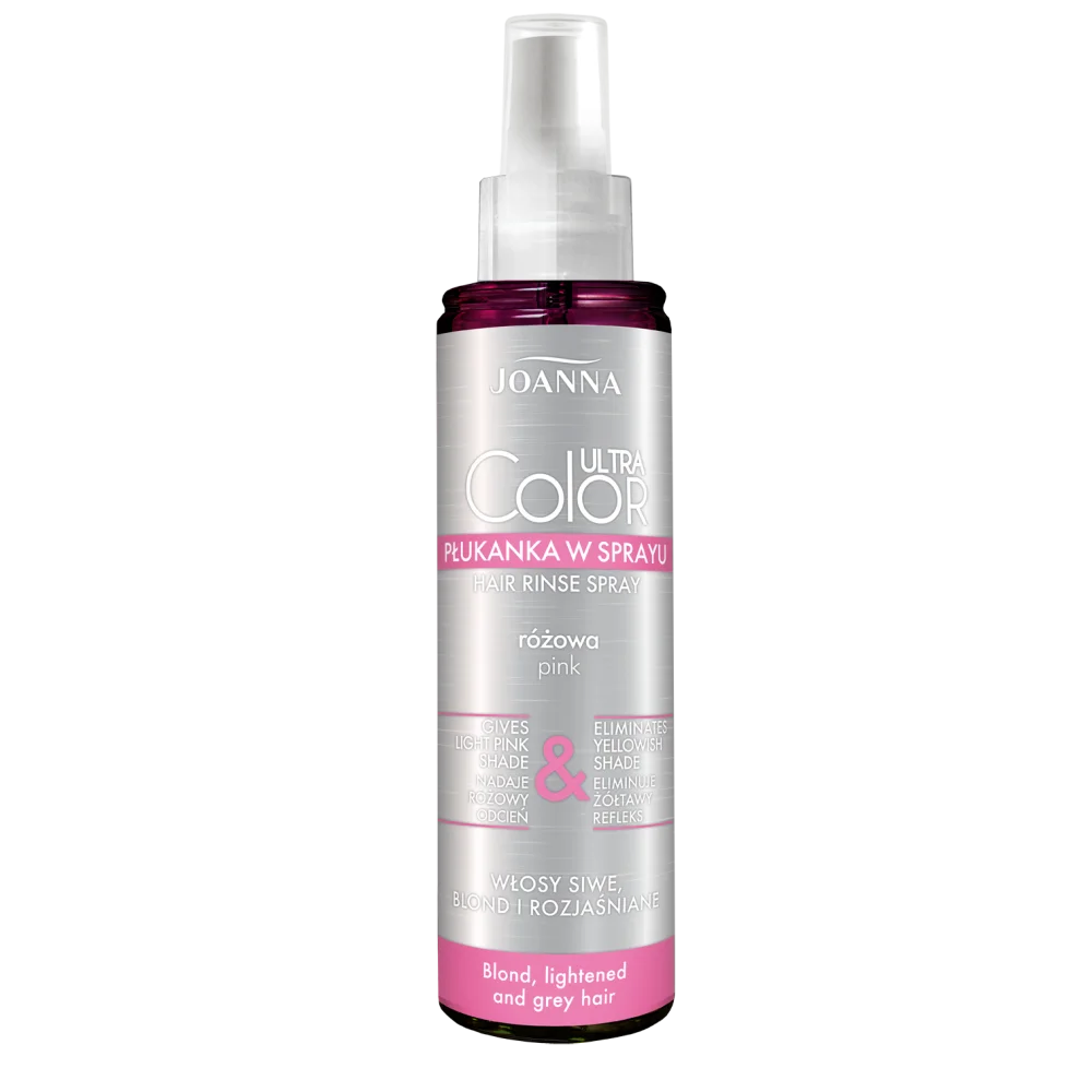 Joanna Ultra Color Płukanka w Sprayu Różowa dla Włosów Siwych Blond i Rozjaśnionych 150ml