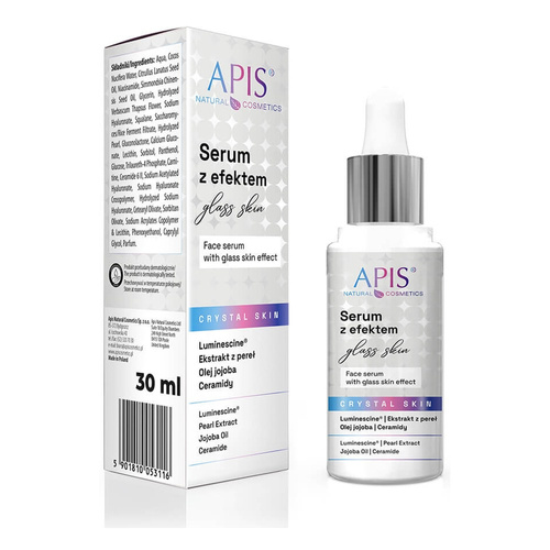 Apis Crystal Skin Face Serum with Glass Skin Effect for Dry Matte Skin 30ml