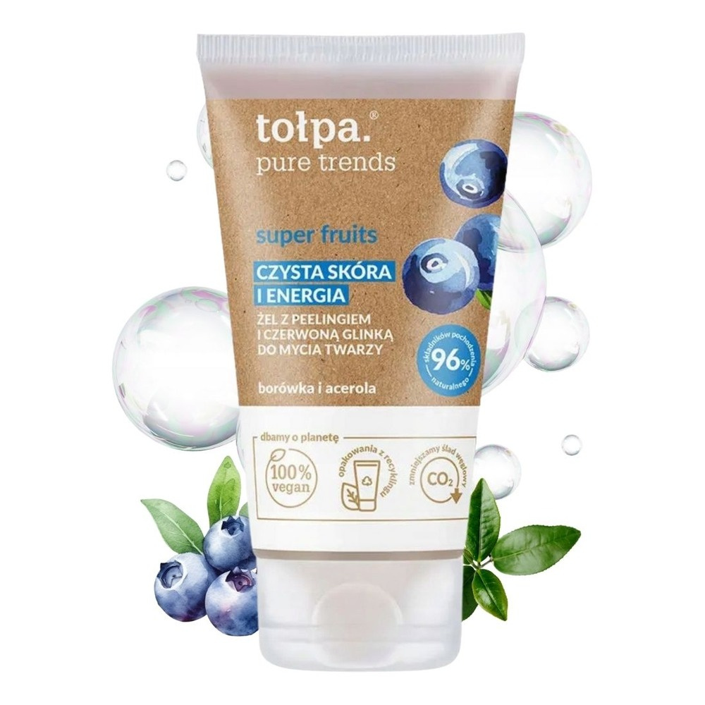 Tołpa Pure Trends Super Fruits Żel do Mycia Twarzy z Peelingiem 150ml