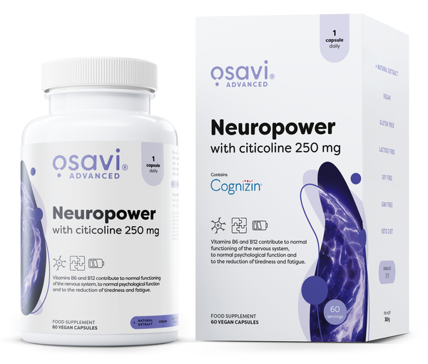 Osavi Neuropower z Cytykoliną 250mg 60 wegańskich kapsułek na pamięć i koncentrację