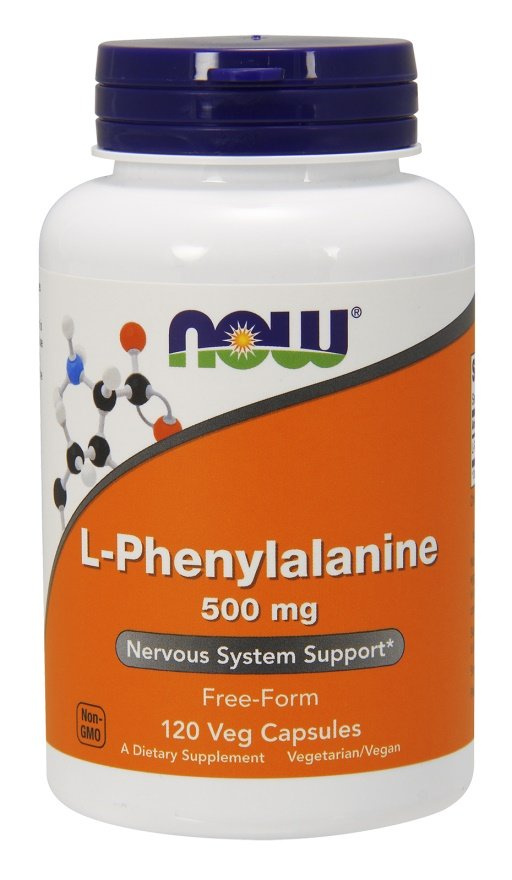 Now Foods L-Phenylalanine 500 mg Nervous System Support and Protein Synthesis 120 vcaps