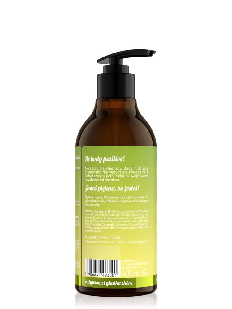 OnlyBio Body in Balance Oczyszczający Nawilżający Żel pod Prysznic Pistacja 400ml