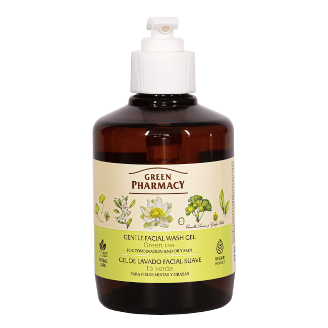 Green Pharmacy Gentle Facial Wash Gel for Combination and Oily Skin Green Tea 270ml