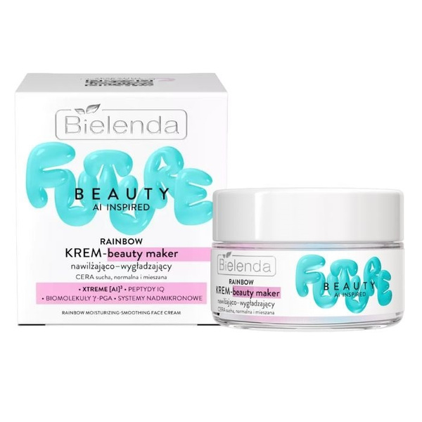 Bielenda Future Beauty Rainbow Nawilżająco - Wygładzający Krem - Beauty Maker dla Skóry Suchej Normalnej i Mieszanej 50ml