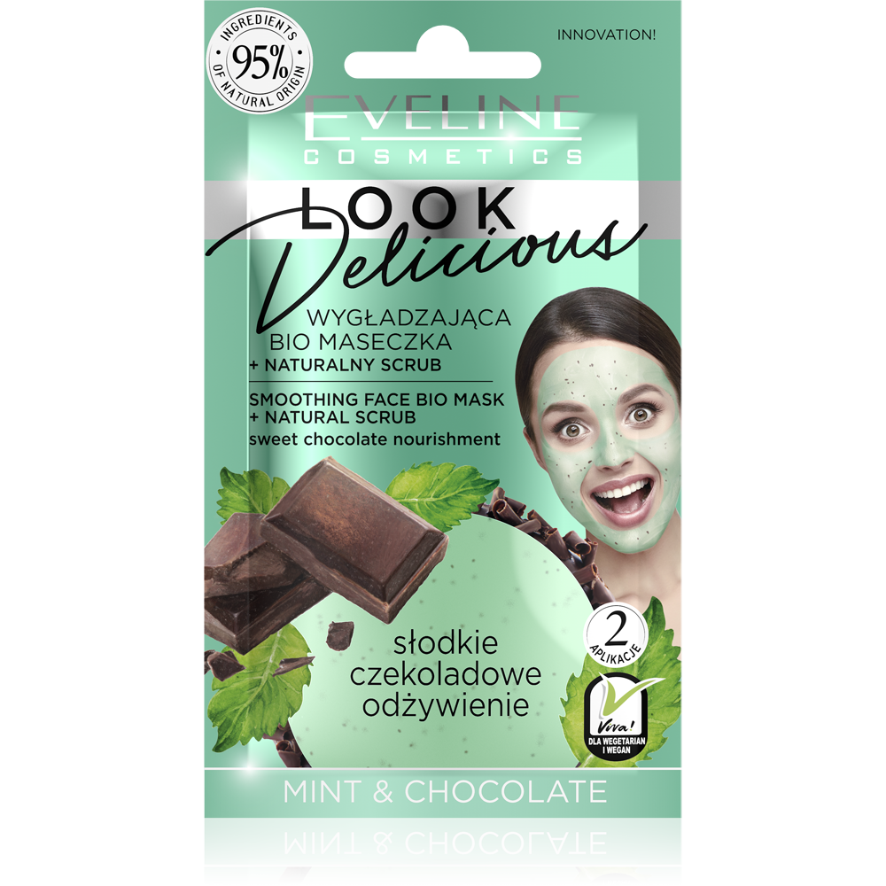 Eveline Look Delicious Bio Maseczka Wygładzająca do Twarzy z Miętą i Czekoladą 10ml