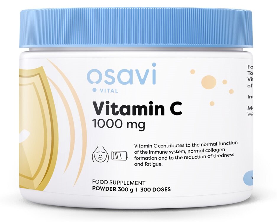 Osavi Witamina C w Proszku 1000mg 300g na Odporność i Kolagen