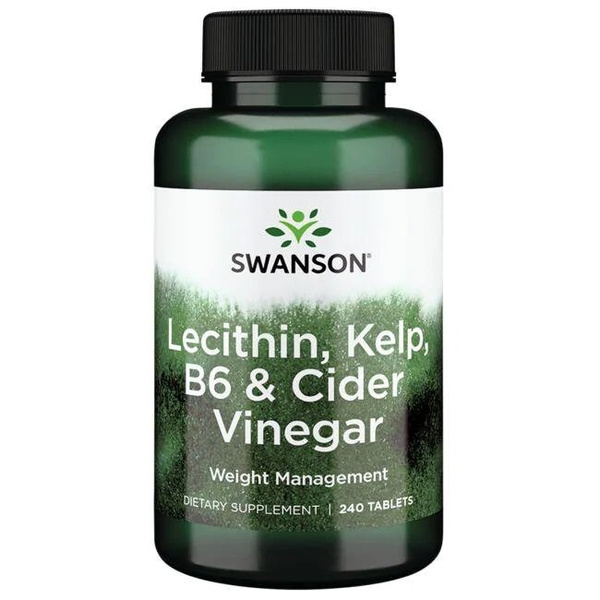 Swanson Lecithin Kelp B6 & Cider Vinegar Wspiera Odchudzanie 240 Tabletek
