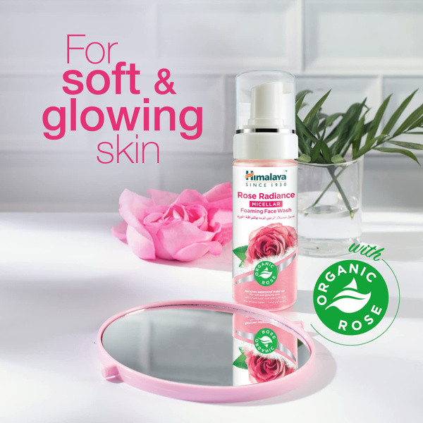 Himalaya Rose Radiance Illuminating Micellar Foam with Organic Rose for All Skin Types 150ml