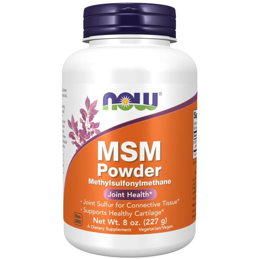 Now Foods MSM Methylsulphonylmethane Powder Wspomaga Zdrowie Chrząstek 227g